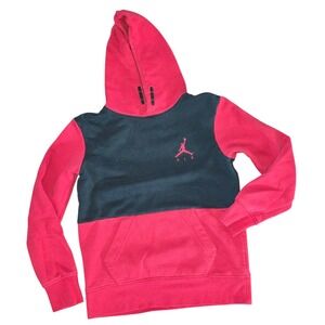 Jordan‎ Hoodie Sweatshirt Kids Medium 10-12 Years Pink Gray Pullover